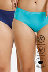 Zivame Anti-Microbial Low Rise Full Coverage Hipster Panty (Pack of 2) - Multicolor — thumbnail 1